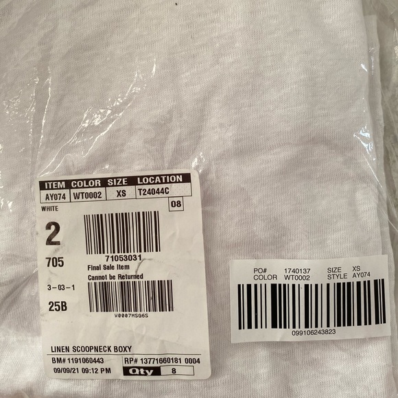 J Crew Relaxed Linen Scoopneck T-Shirt - Picture 4 of 5